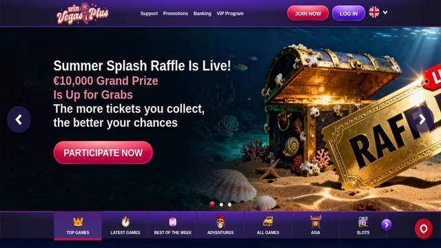 VegasPlus casino screenshot